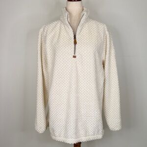 Shop The Mint Women's Faux Fur 1/4  Zip Cream Pullover